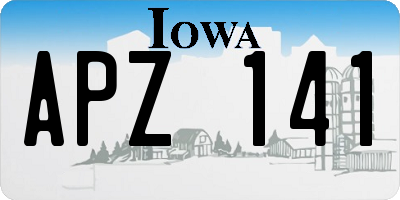 IA license plate APZ141