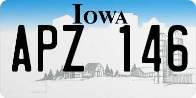 IA license plate APZ146