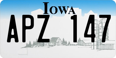 IA license plate APZ147