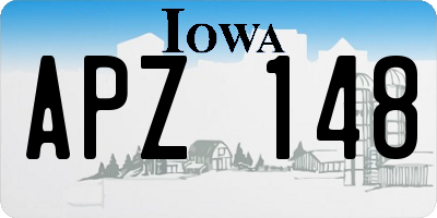 IA license plate APZ148