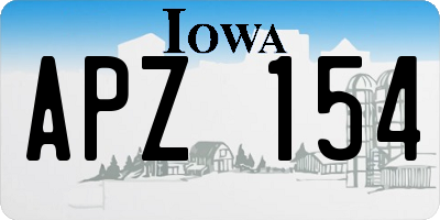 IA license plate APZ154