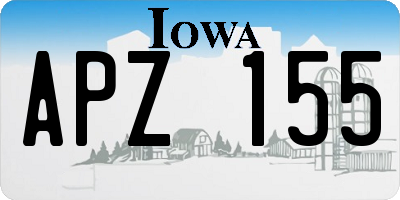 IA license plate APZ155