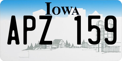 IA license plate APZ159