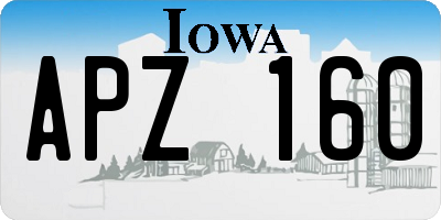 IA license plate APZ160