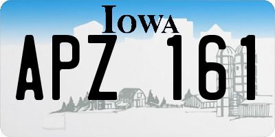 IA license plate APZ161