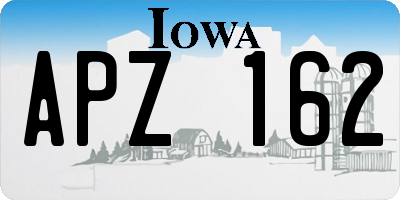 IA license plate APZ162