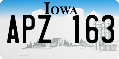 IA license plate APZ163