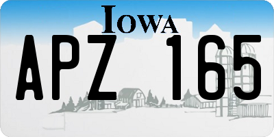 IA license plate APZ165