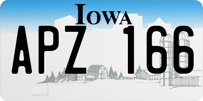 IA license plate APZ166