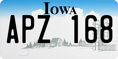 IA license plate APZ168