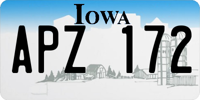 IA license plate APZ172