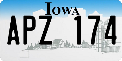 IA license plate APZ174