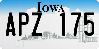 IA license plate APZ175