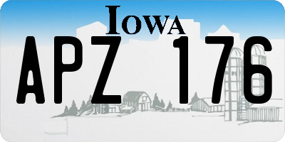 IA license plate APZ176