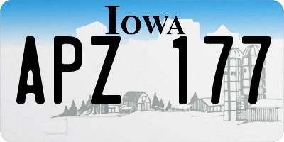 IA license plate APZ177