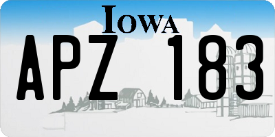 IA license plate APZ183