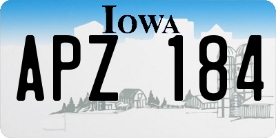 IA license plate APZ184