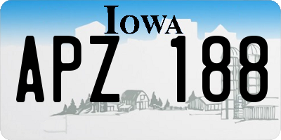 IA license plate APZ188