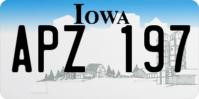 IA license plate APZ197