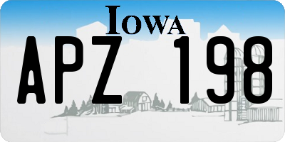 IA license plate APZ198