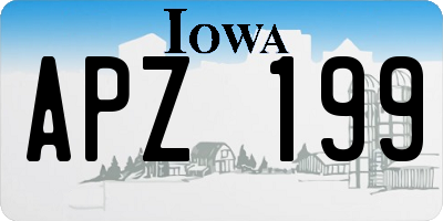 IA license plate APZ199