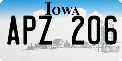 IA license plate APZ206