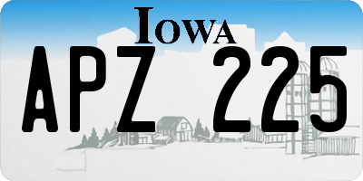 IA license plate APZ225