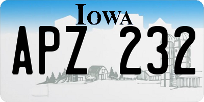 IA license plate APZ232