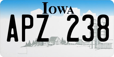 IA license plate APZ238