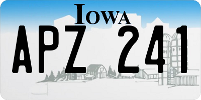 IA license plate APZ241