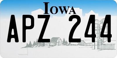 IA license plate APZ244