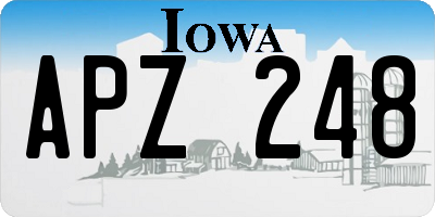 IA license plate APZ248