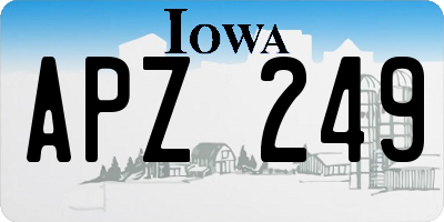 IA license plate APZ249