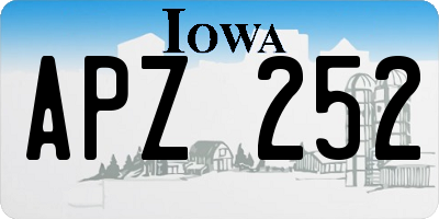 IA license plate APZ252