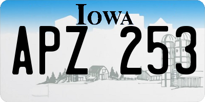 IA license plate APZ253