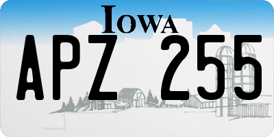 IA license plate APZ255