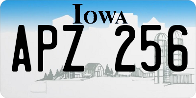 IA license plate APZ256