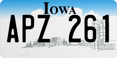 IA license plate APZ261