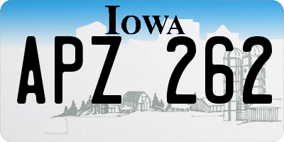 IA license plate APZ262