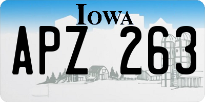 IA license plate APZ263