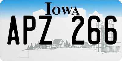 IA license plate APZ266