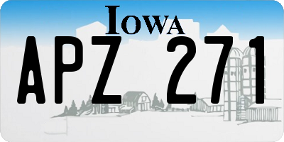 IA license plate APZ271