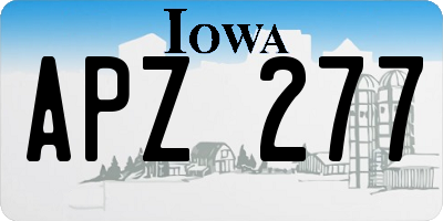 IA license plate APZ277