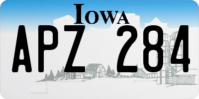 IA license plate APZ284