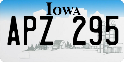 IA license plate APZ295