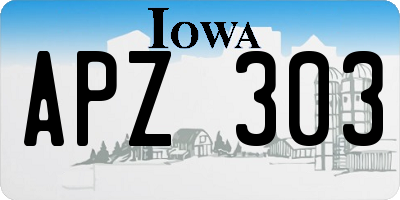 IA license plate APZ303