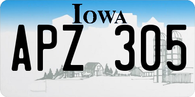 IA license plate APZ305
