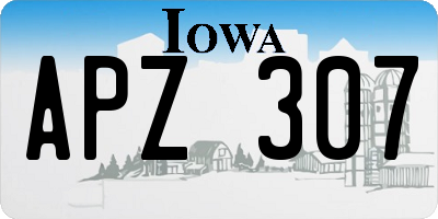 IA license plate APZ307