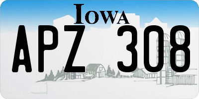 IA license plate APZ308
