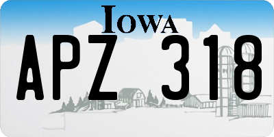 IA license plate APZ318